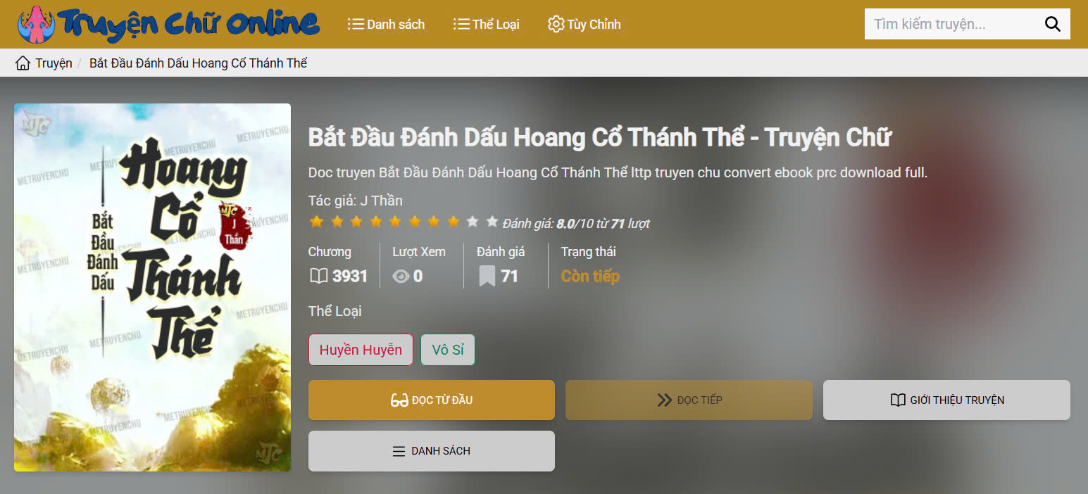 Đọc truyện online - Bắt Đầu Đánh Dấu Hoang Cổ Thánh Thể Minh Nguyệt Lão Tặc - Khám phá ngay!