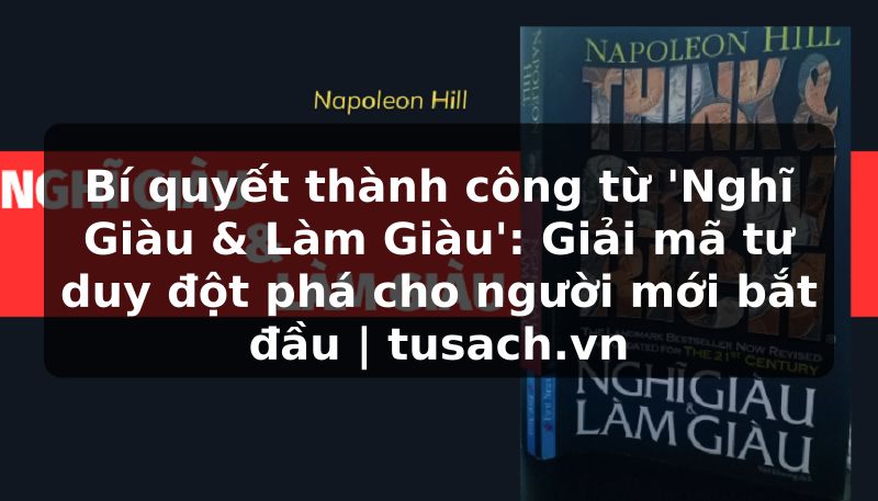 Bí quyết thành công từ 'Nghĩ Giàu & Làm Giàu': Giải mã tư duy đột phá cho người mới bắt đầu | tusach.vn