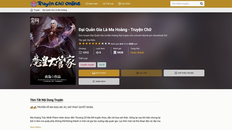 Web truyện chữ Đại Quản Gia Là Ma Hoàng Mộc Tiêu Tam Sinh Full HD