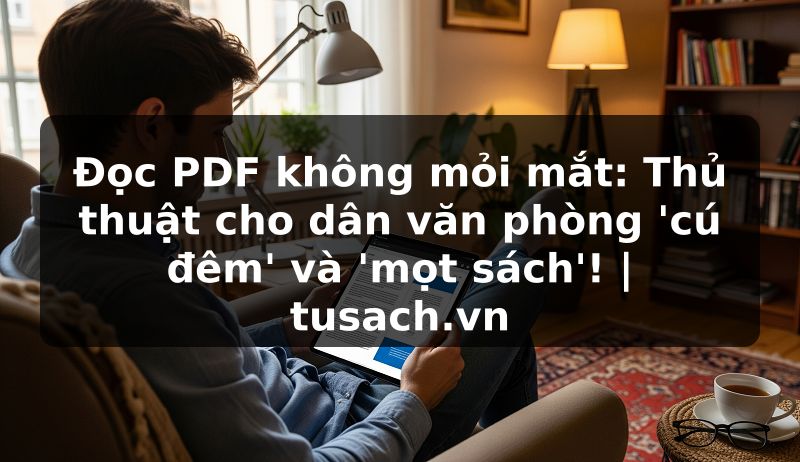 Đọc PDF không mỏi mắt: Thủ thuật cho dân văn phòng 'cú đêm' và 'mọt sách'! | tusach.vn
