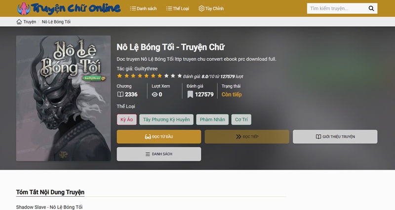 Đọc Nô Lệ Bóng Tối Guiltythree: Kỳ Huyễn Đỉnh Cao Trên Các Trang Truyện Online